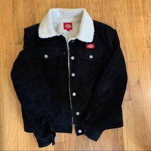 Dickies Black Corduroy Sherpa Jacket